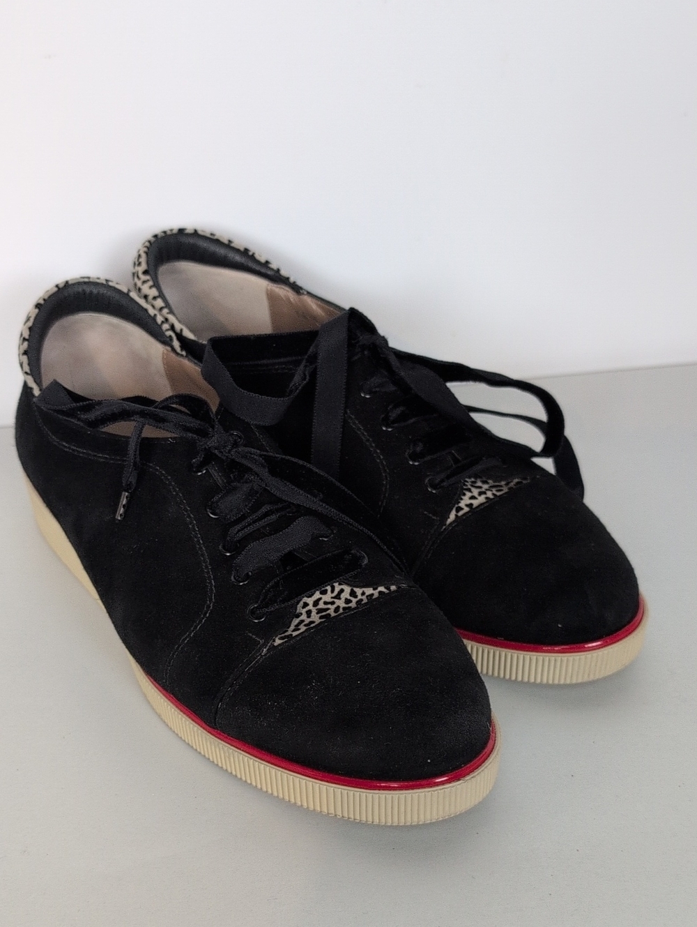 Beautifeel Suede and Leopard Print Sneakers
